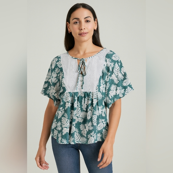 Boho Floral Peasant Blouse – Size Small - Picture 1 of 4